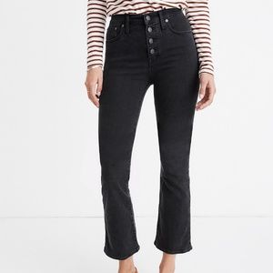 Madewell Cali Demi Boot Jeans, Black Sz 28 Petite